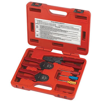 Kit d'entretien de borne/connecteur, 6 piedèces, rouge/bleu/or
