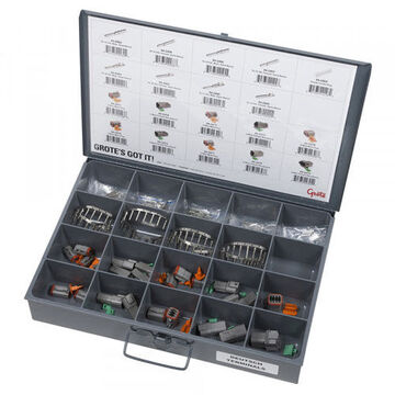 Deutsch Terminal and Connector Assortment Tray, 20-Compartment, 12 in wd, 3 in ht