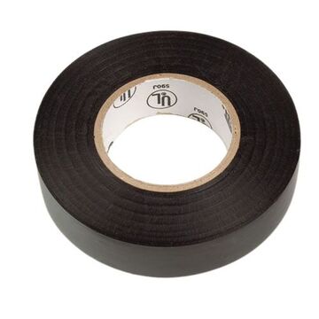 Electrical Tape, 66 ft lg, 3/4 in wd, PVC, Black
