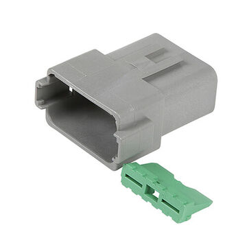 Receptacle Wedgelock, 12-Position, Thermoplastic