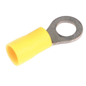Ring Terminal, Tin-Plated Copper Conductor, 12-10 ga, Vinyl, Yellow