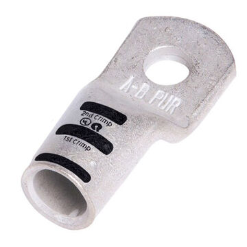 Round Starter/Ground Lug Connector, 4 in wd, Crimped