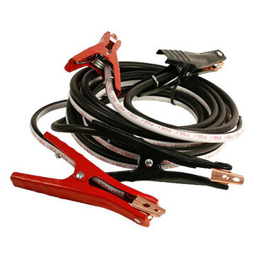 Câble d'appoint de qualité commerciale, 400 A, 16 pied lg, conducteur 100 % cuivre à torons fins, gaine en PVC, noir/blanc