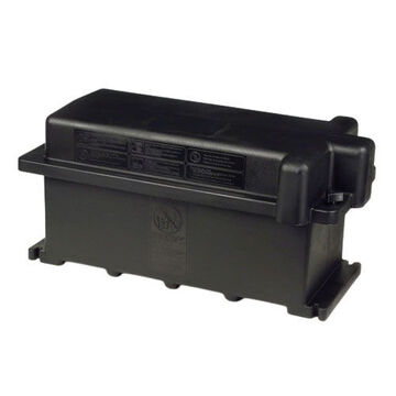 Protective Box, -30 to 200 deg F, 6 V, Heavy Wall Polyethylene, Black