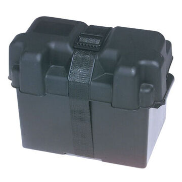 Large Group 27 Protective Battery Box, -30 to 200 deg F, Heavy Wall Polyethylene, Black