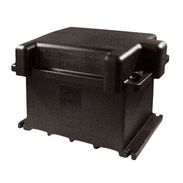 Dual Gc2 Protective Battery Box, -30 to 200 deg F, Heavy Wall Polyethylene, Black