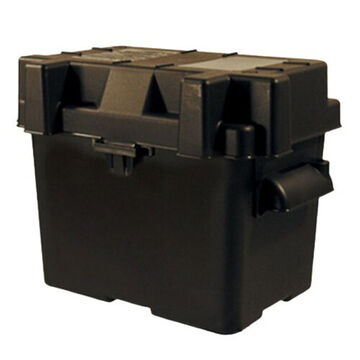 Automotive Light Truck Protective Battery Box, -30 to 200 deg F, Heavy Wall Polyethylene, Black