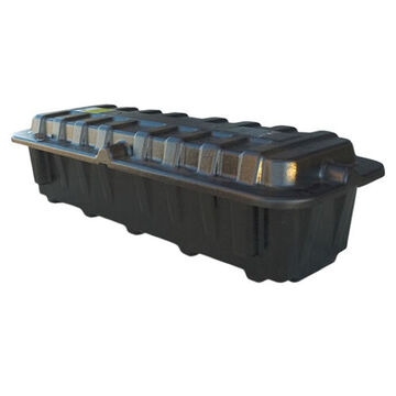 Boîtier de batterie de protection à double extrémité 8d, -30 à 200 deg F, polyéthylène à paroi épaisse, noir