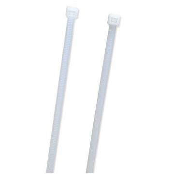 Standard Duty Cable Tie, 11.1 in lg, 0.14 in wd, Polyamide 6.6 Nylon