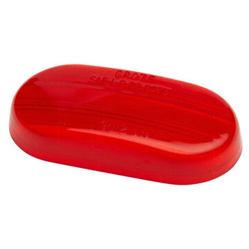 Clearance Marker Lens, 2.93 in lg, 1.72 in wd, Red, Acrylic