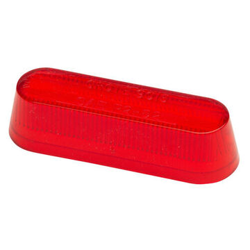 Clearance Marker Lens, 4 in lg, Red, Acrylic