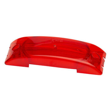 Clearance Marker Lens, 5.84 in lg, 2 in wd, Red, Polycarbonate