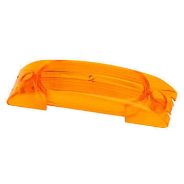 Clearance Marker Lens, 5.84 in lg, 2 in wd, Yellow, Polycarbonate