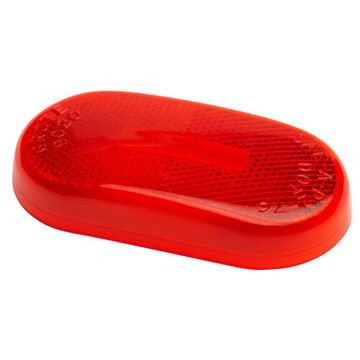 Clearance Marker Lens, 4 in lg, 2 in wd, Red, Acrylic