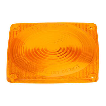Stop Tail Turn Lens, 4.31 in lg, 3.62 in wd, Yellow, Polycarbonate