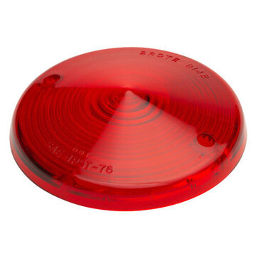 Stop Tail Turn Lens, 1.3 in wd, Red, Acrylic