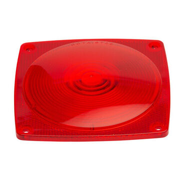 Stop Tail Turn Lens, 0.5 in wd, Red, Acrylic