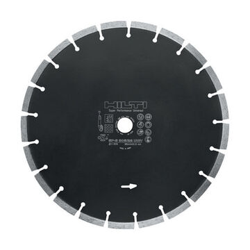 Premium Wet and Dry Operated Cutting Disc, 16 in Dia, 1 in Shank