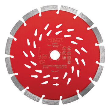 Ultimate Wet and Dry Operated Cutting Disc, 12 in Dia, 1 in Shank