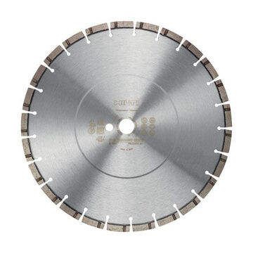Standard Wet and Dry Operated Cutting Disc, 16 in Dia, 1 in Shank