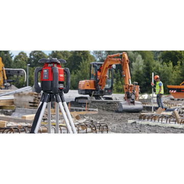 Outdoor Rotating Laser Level, 7 to 1640 ft Measuring Range, +/-1/32 in Accuracy, 1-Beam, 2.6 AH Lithium Ion