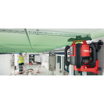 Indoor Rotating Laser Level, 7 to 984 ft Measuring Range, +/-1/32 in Accuracy, 1-Beam, Lithium-Ion