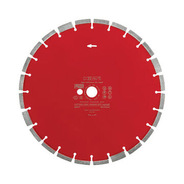 Ultimate Wet and Dry Operated Cutting Disc, 12 in Dia, 1 in Shank