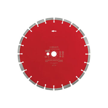Ultimate Wet and Dry Operated Cutting Disc, 16 in Dia, 1 in Shank