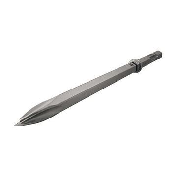 High End Pointed Chisel, 15.7 In Lg, Te-h Shank (hex 28)