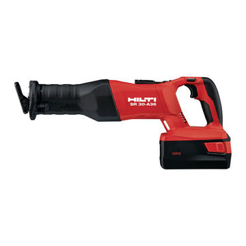 Cordless Reciprocating Saw Kit, 1/2 In Size, 1-1/4 In Lg, 2800 Strokes/min, 36 V