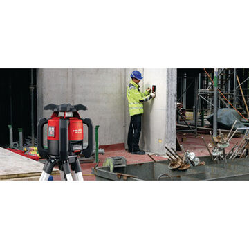 Outdoor Rotating Laser Level, 7 to 1969 ft Measuring Range, +/-1/32 in Accuracy, Lithium-Ion
