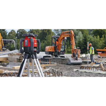 Outdoor Rotating Laser Level, 7 to 1640 ft Measuring Range, +/-1/32 in Accuracy, 12 V Lithium-Ion