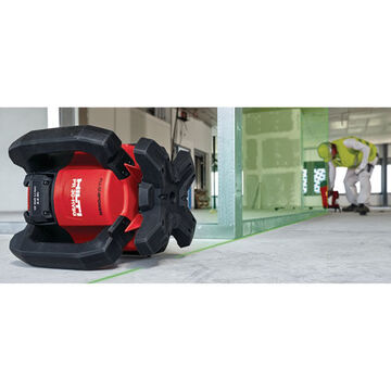 Self Rotating Rotating Laser Level, 7 to 984 ft Measuring Range, +/-1/32 in Accuracy, 1-Beam, Lithium-Ion