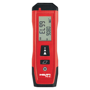 Laser Meter, 8 in to 197 ft Measuring Range, 1.5 mm Accuracy, Backlight, 2 x 1.5 V (AAA)