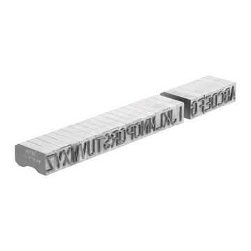 Low stress Character Ultimate Marking Stamp, 7-Band, A to Z Font, 0.39 in ht, Steel