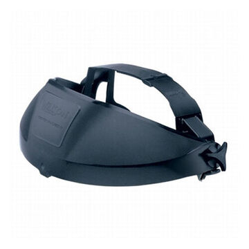 Face Shield, Gray, Plastic, Ratchet Adjustment