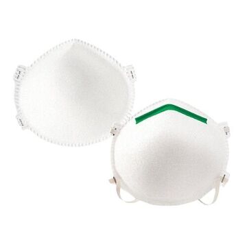 Respirator Disposable Particulate Half-mask, M/l, N95, 95 % Efficiency, Dual, Adjustable, White