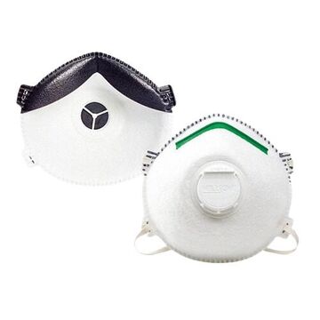 Mask Disposable Respirator, M/L, N95, Dual, Adjustable, White