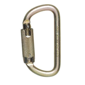 Carabiner, 420 lb Capacity, 2-3/64 in wd, 2-1/4 in Gate Clearance, Aluminum