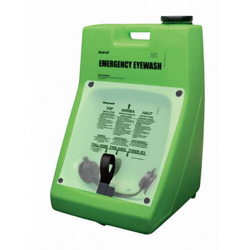 Eyewash Station Emergency, 2-head, Wall Mount, 15-1/2 In Wd, 13-1/2 In Dp, 22-1/2 In Ht