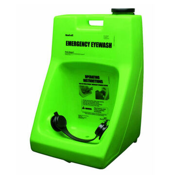 Emergency Eyewash Station, 2-Head, Wall Mount, 15-1/2 in wd, 13-1/2 in dp, 22-1/2 in ht