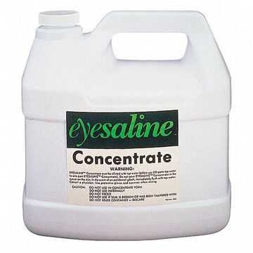 Saline Concentrate Eye Wash, 180 Oz, Bottle, 6 Months, 2.5 Yr Life