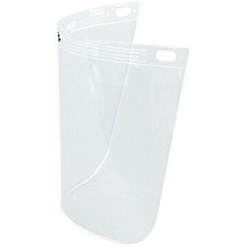 Faceshield, Clear, Polycarbonate, 8 in ht, 11-1/4 in ht