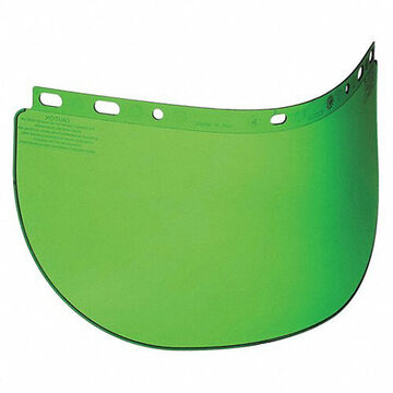 Faceshield Window Wide Vision, Dark Green, Propionate, 8 In Ht, 16-1/2 In Ht