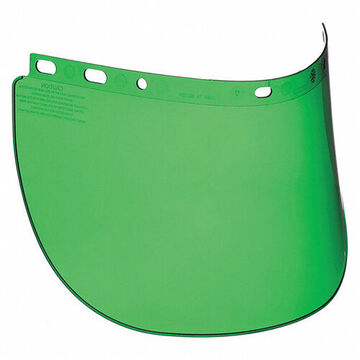 Faceshield, Green, Polycarbonate, 8 in ht, 16-1/2 in ht