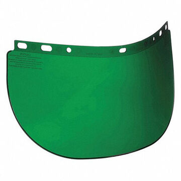 Uncoated Faceshield Window, Green Shade 5, Propionate, 8 in ht, 16-1/2 in ht