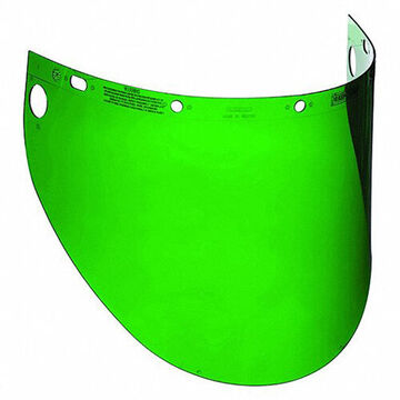 Extended View Faceshield Window, Dark Green, Propionate, 9-3/4 in ht, 19 in ht