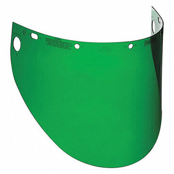 Faceshield Extended View Window, Green Shade 3, Propionate, 9-3/4 In Ht, 19 In Ht