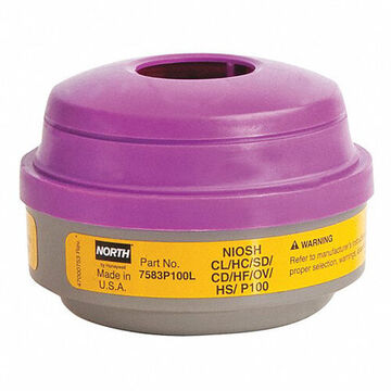 Cartridge/filter, P100, Polystyrene, Magenta/Yellow
