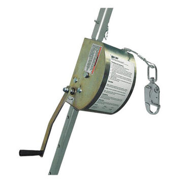 Manhandler Hoist, 65 ft lg, Steel, Steel, 350 lb Capacity